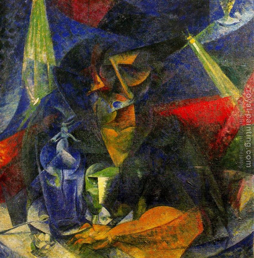 Umberto Boccioni : Woman in a Cafe Umberto Boccioni : Woman in a Cafe